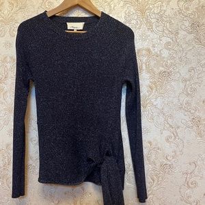 3.1 Phillip Lim blue ribbed lurex sweater NWOT M